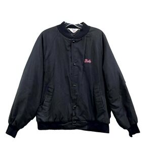 Westark Bomber Jacket Mens Large Black Hurricane Lanes Embroidered USA Made